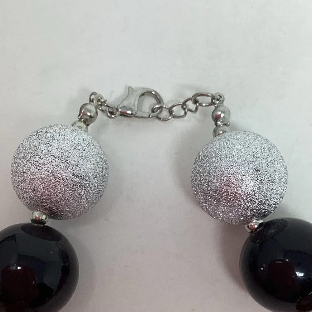 Girl's Chunky Beaded Minnie Themed Necklace